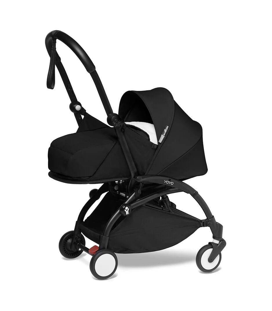 Stokke YOYO² Lightweight Travel Stroller with Newborn Insert & Car Seat Adapter - Compact Foldable Baby Stroller for Air Travel, City Walks & Daily Use - Black