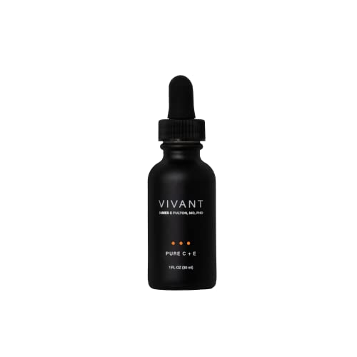 Vivant Skin Pure C + E Antioxidant Serum (Formerly Spin Trap) - Vitamin C & E Facial Serum for Brightening, Dark Spot Correction & Environmental Protection - Best for All Skin Types - Day & Night Skincare Routine