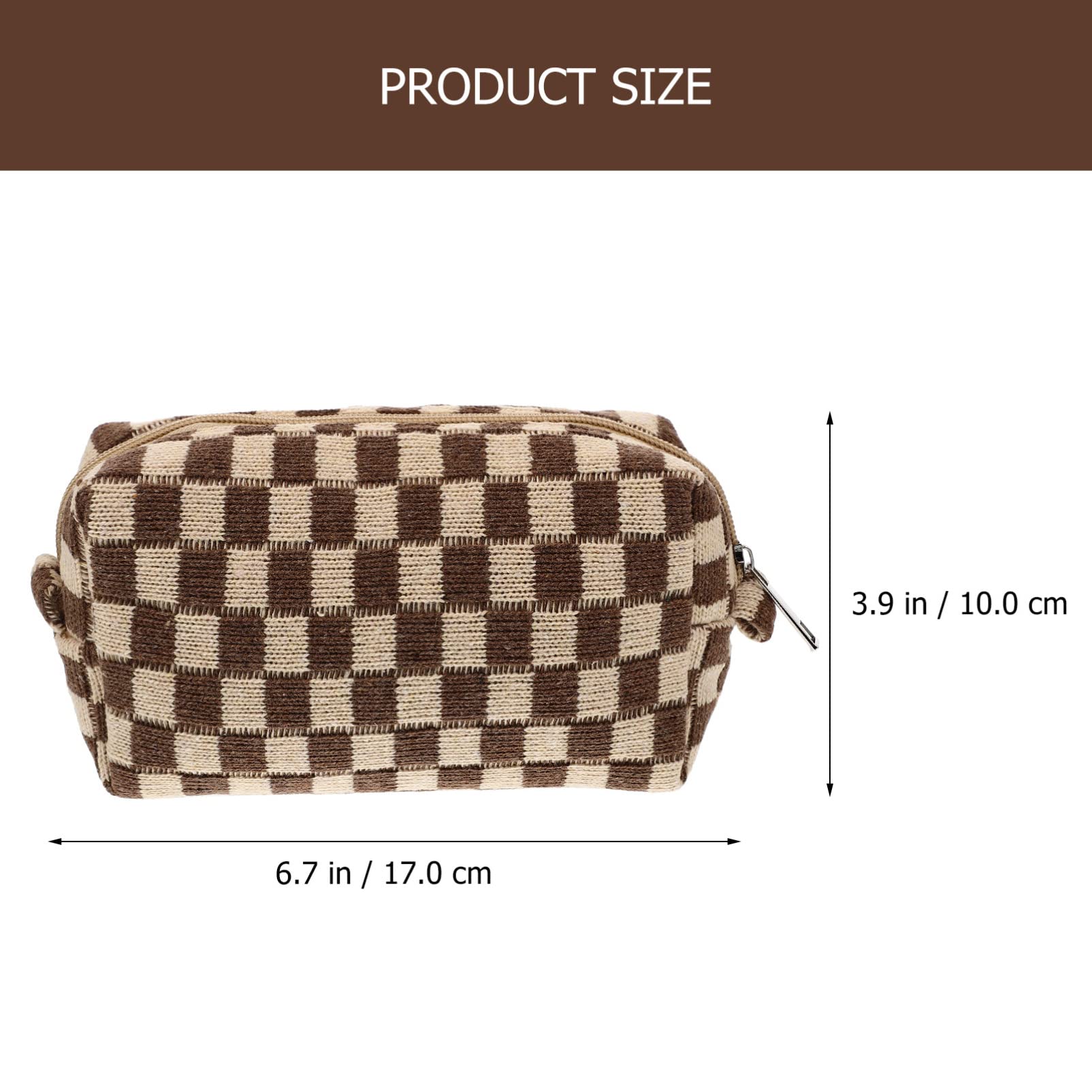 SOIMISS Checkered Makeup Bag for Women & Girls - Waterproof Cosmetic Organizer, Travel Toiletry Pouch, Makeup Brush Storage Case - Perfect for Travel, Gym, Daily Use & Gift Giving