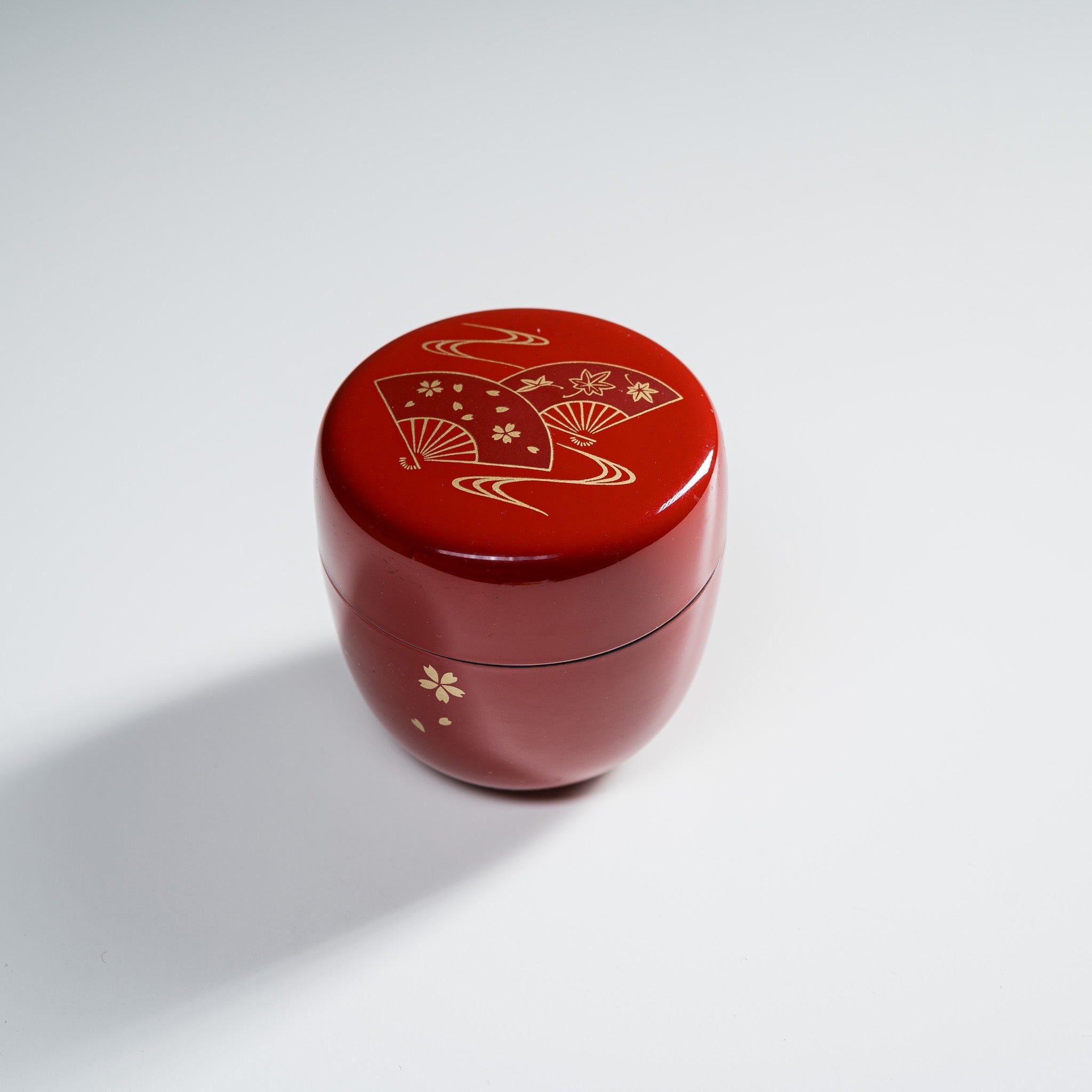 Premium Matcha Tea Ceremony Container - Traditional Red Lacquer Finish | Authentic Japanese Tea Set for Zen Meditation & Home Decor