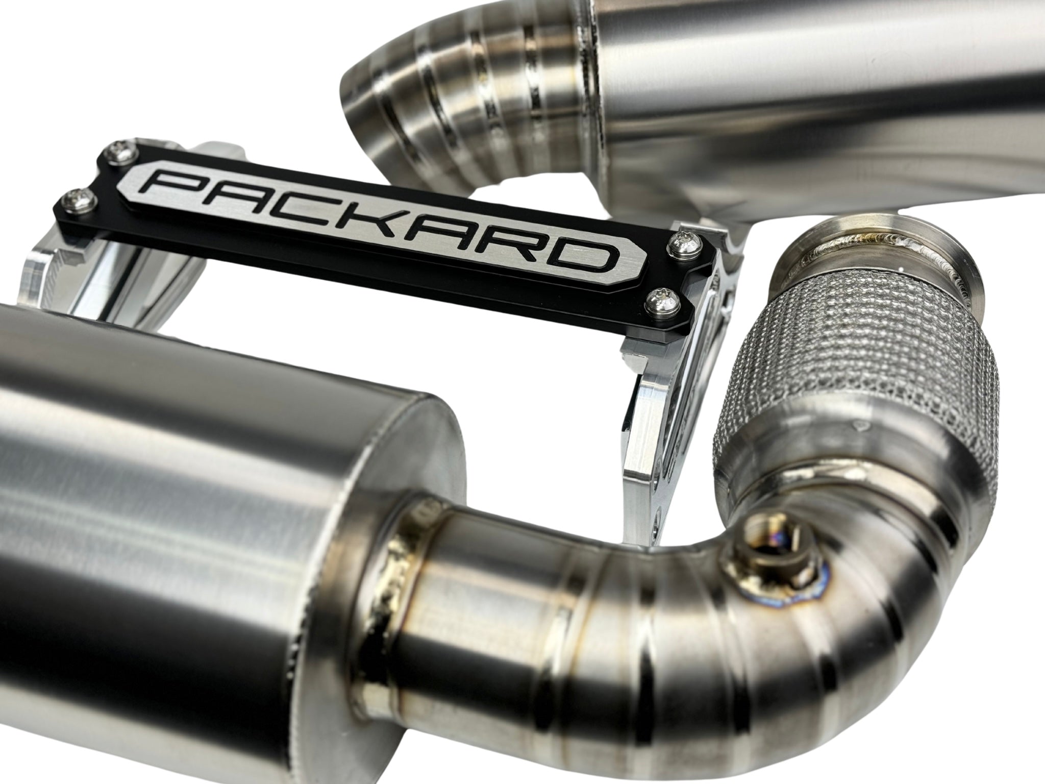 Packard Performance 3 Titanium Turbo Back Exhaust System - Dual Muffler for Can-Am X3 UTV - High-Performance Upgrade for Off-Road Racing & Dune Bashing