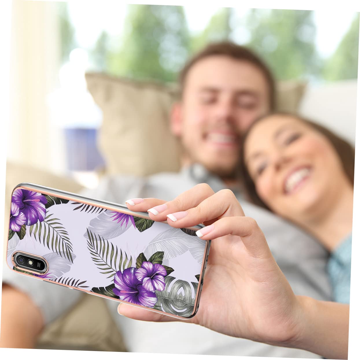 Veemoon Cute Floral Phone Case for iPhone 15/14/13/12 Pro Max - Shockproof Anti-Scratch Protective Cover with Soft TPU Bumper - Perfect for Women Girls Daily Use & Gift Giving