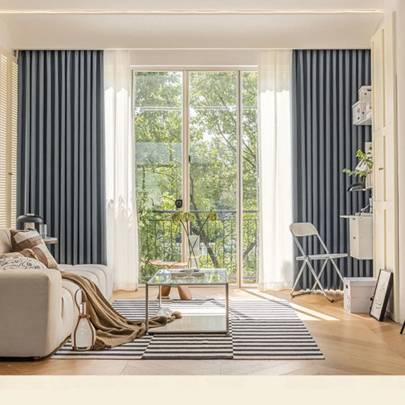 Claire Polyester Wavy Pattern Curtain Swatch - Elegant Window Treatment for Living Room, Bedroom & Home Decor
