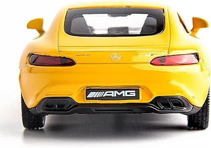 1:36 Scale Die Cast Alloy Mercedes-Benz AMG GTS Model Car - Pull Back Toy Vehicle for Kids Boys Girls - Collectible Gift (Yellow) - Perfect for Playtime, Birthday Presents & Car Enthusiasts