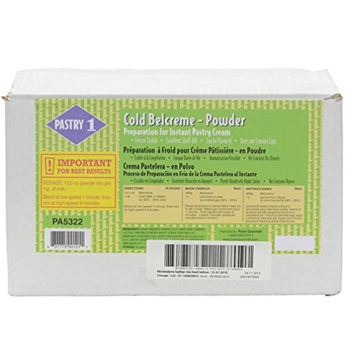 Instant Pastry Cream Powder - Cold Belcreme Mix for Desserts & Baking - 11 lb Bag - Perfect for Cakes, Pies, Pastries & Professional Bakeries
