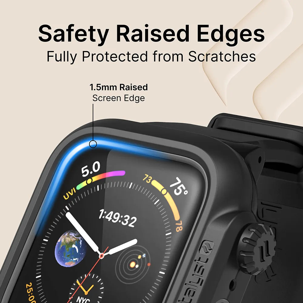 44mm Rugged Waterproof Case with Band for Apple Watch Series 6/5/4/SE (Gen 2/1) - 100M Swimproof Protection for Swimming, Sports & Outdoor Activities