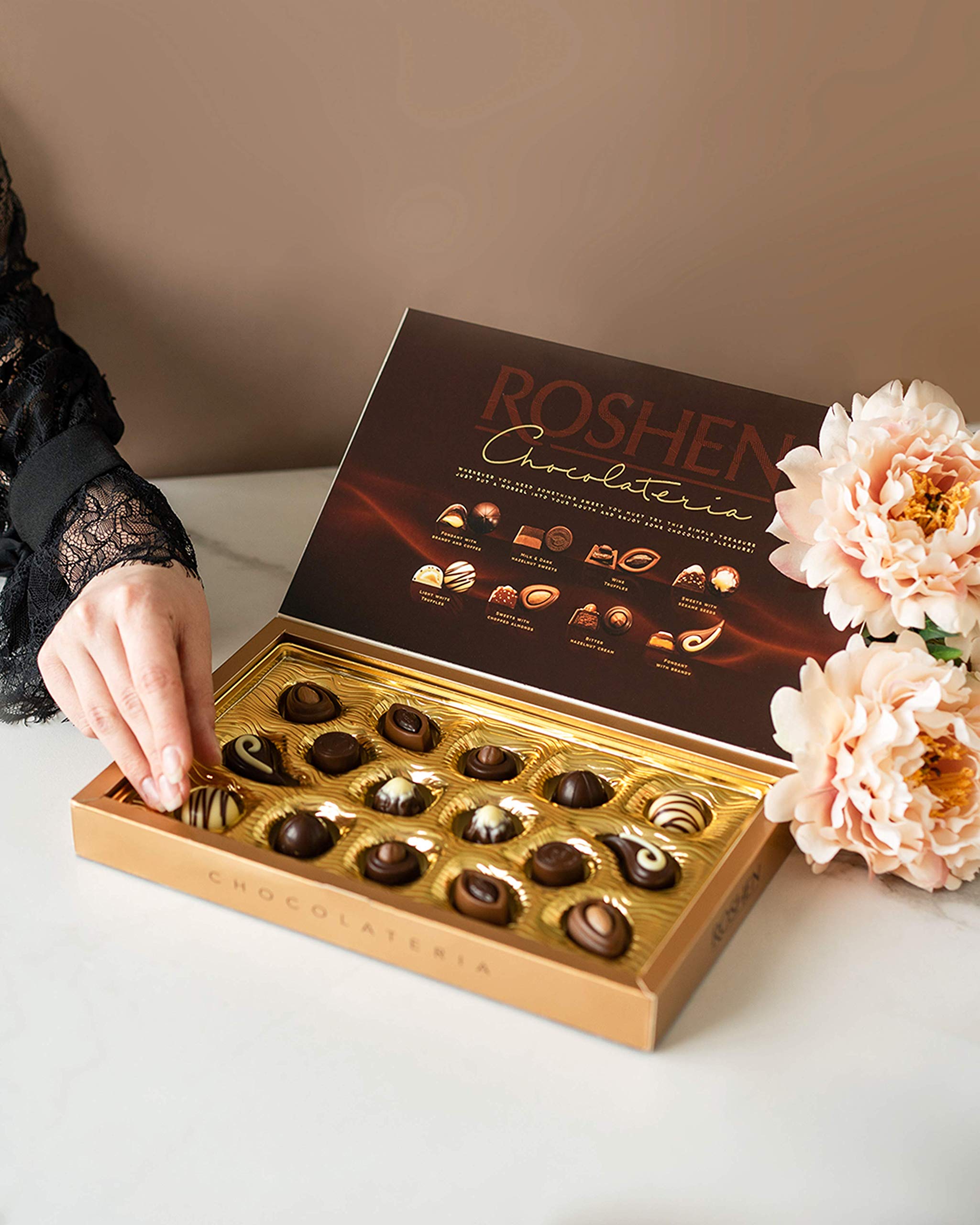 Roshen Premium Assorted Chocolate Gift Box - 6.84oz/194g Deluxe Candy Collection | Perfect for Holidays, Birthdays & Corporate Gifts