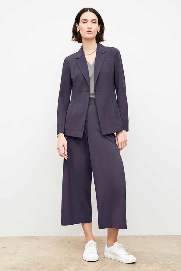 Elena Travel Culotte Pants - OrigamiTech Wrinkle-Free Cool Charcoal for Women | Perfect for Business Trips & Casual Outings