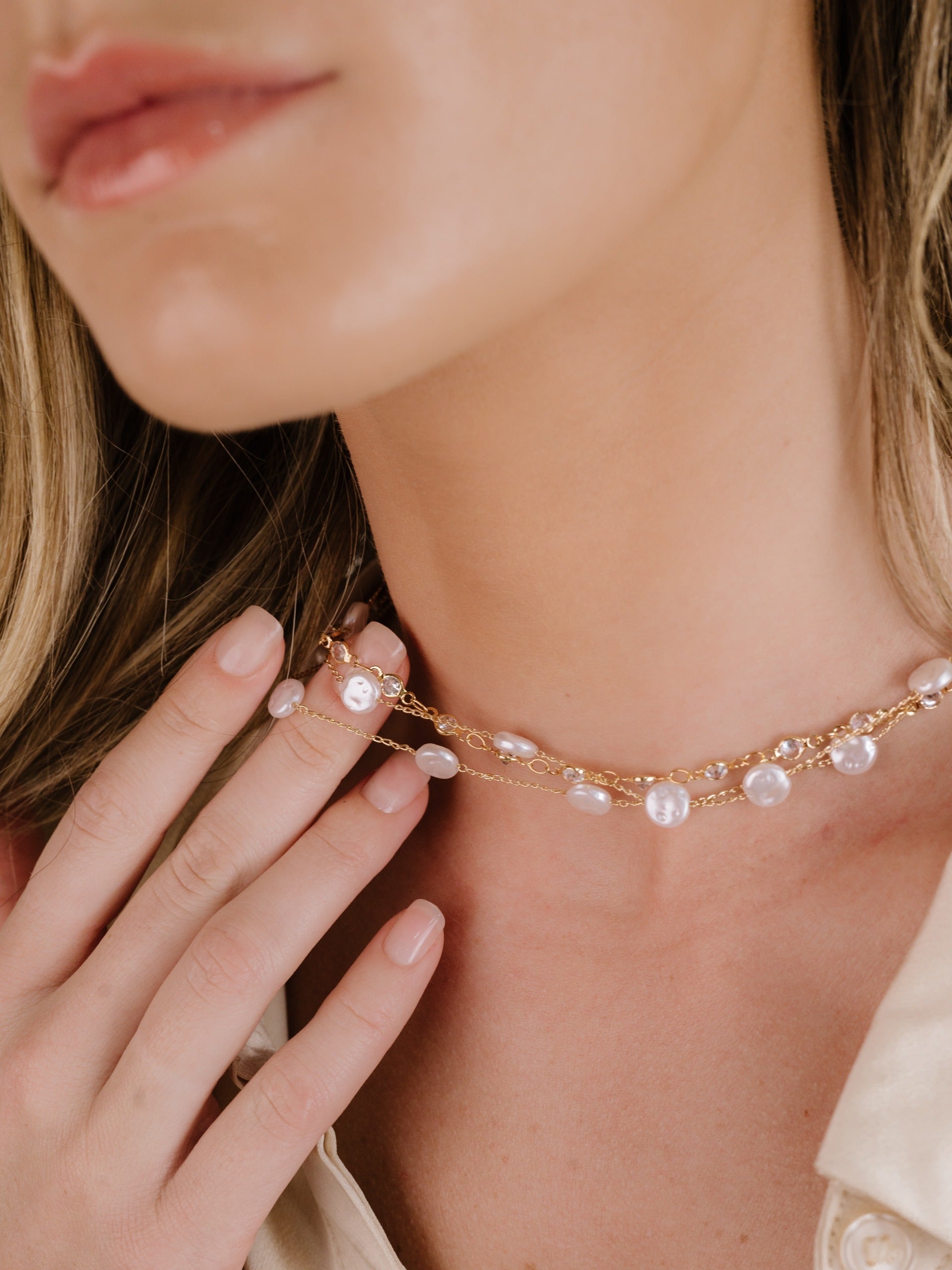 Elegant Dressed in Pearls Layered Necklace for Women | Vintage Pearl Choker & Pendant Necklace | Perfect for Weddings, Parties & Special Occasions