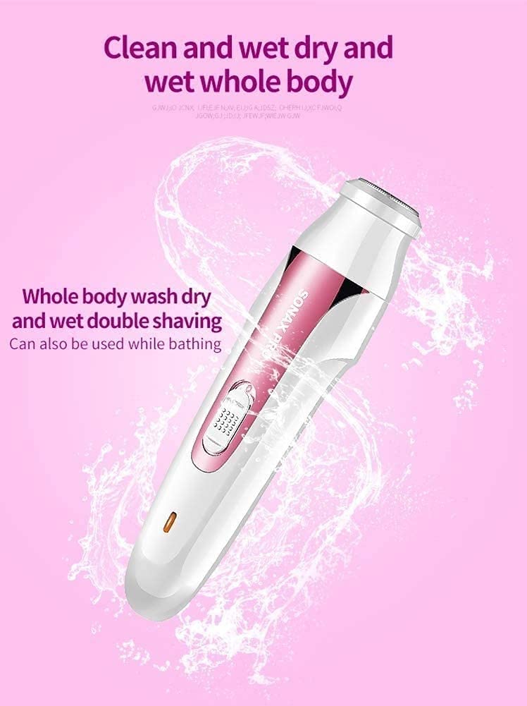 5-in-1 Electric Epilator Set for Women & Men - Painless Hair Removal Device for Bikini Area, Underarms, Eyebrows & Body - Rechargeable Wet/Dry Trimmer for Sensitive Skin | Perfect for Travel, Gym & Home Use