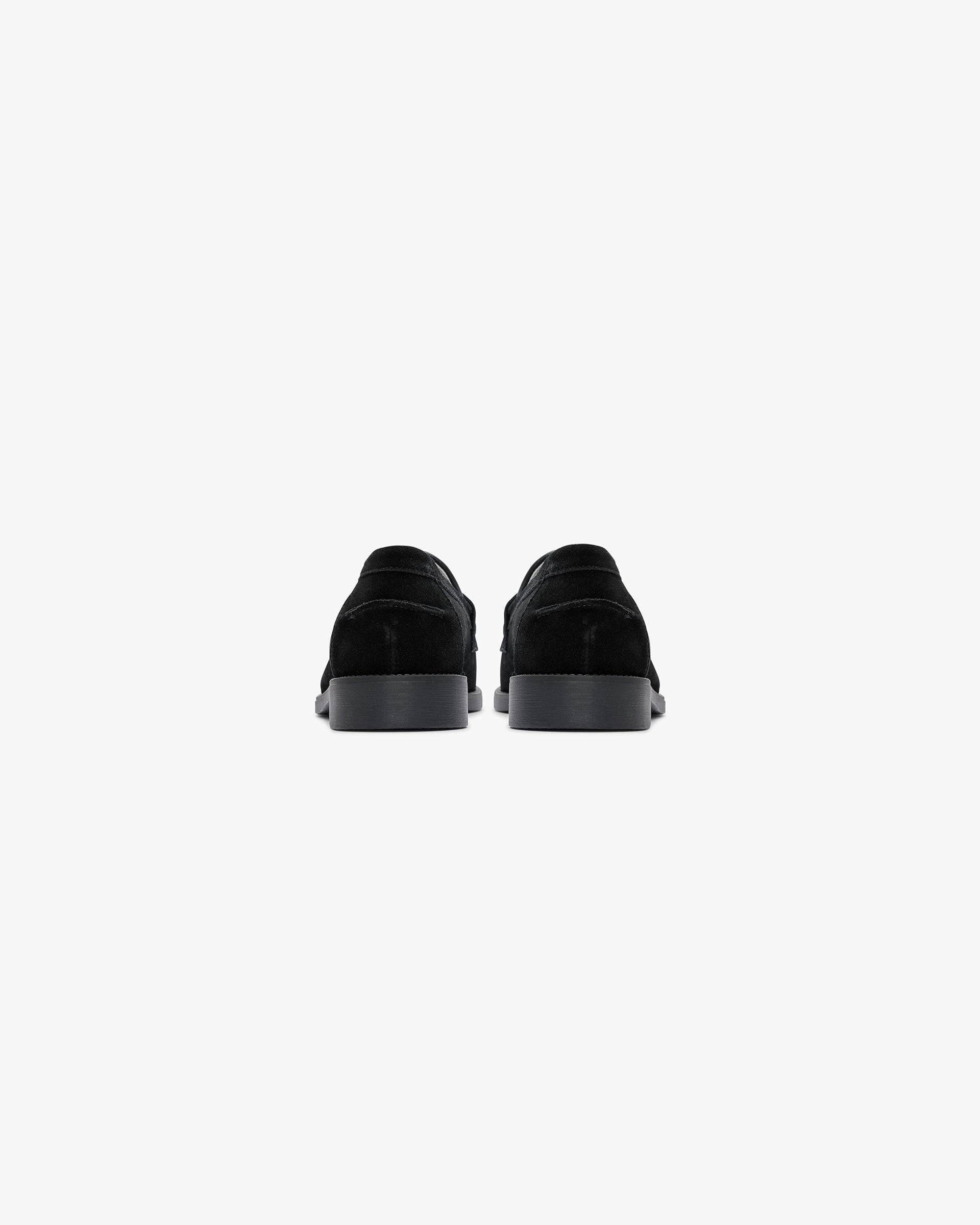 Women's Represent X Duke + Dexter Suede Rattan Penny Loafers - Black | Comfortable & Stylish Slip-On Shoes for Casual Outings & Office Wear