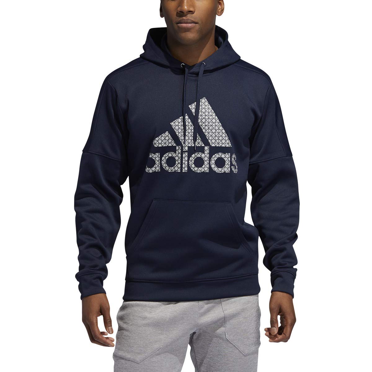 adidas Men's Activewear Fitness Hoodie - Navy Blue - Lightweight & Breathable for Workouts, Running & Gym Training