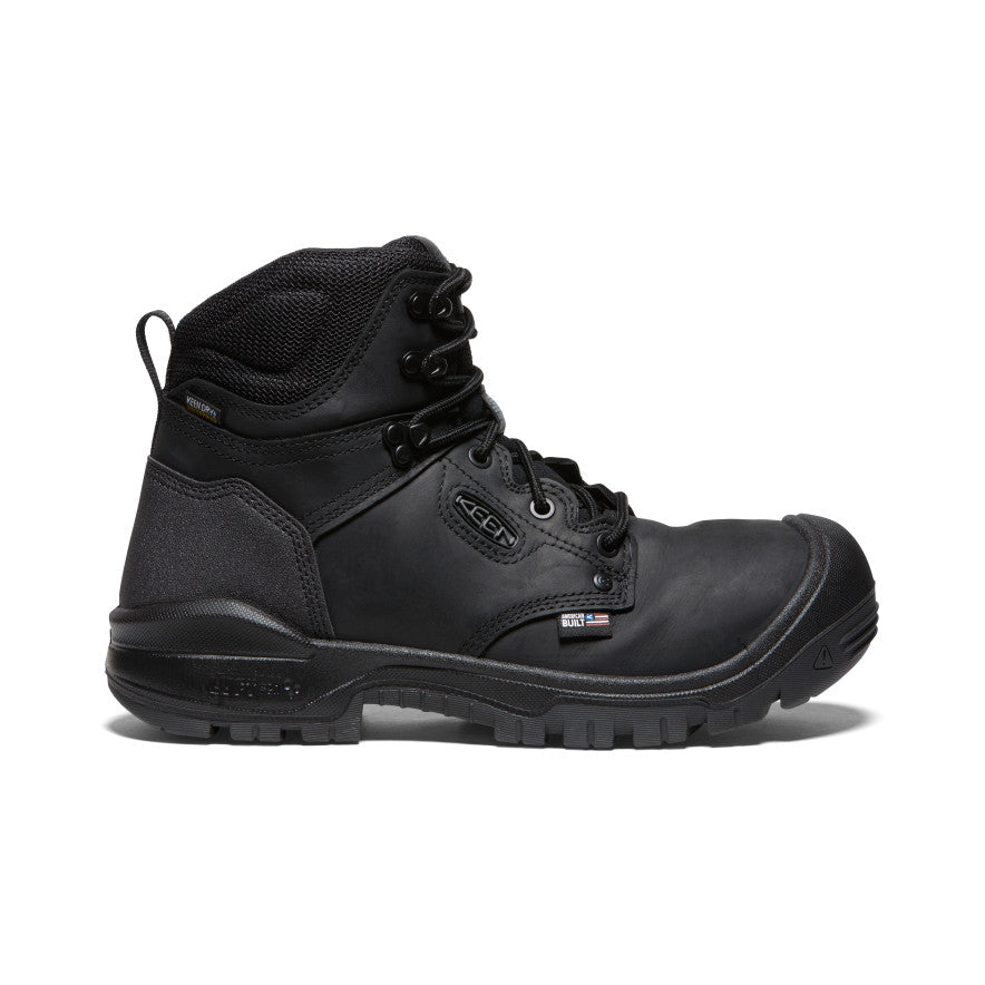 Men's Independence 6 Waterproof Work Boots - Soft Toe Safety Shoes for Construction & Outdoor Work | Black/Black | Durable & Comfortable for Hiking, Hunting & Heavy Duty Jobs