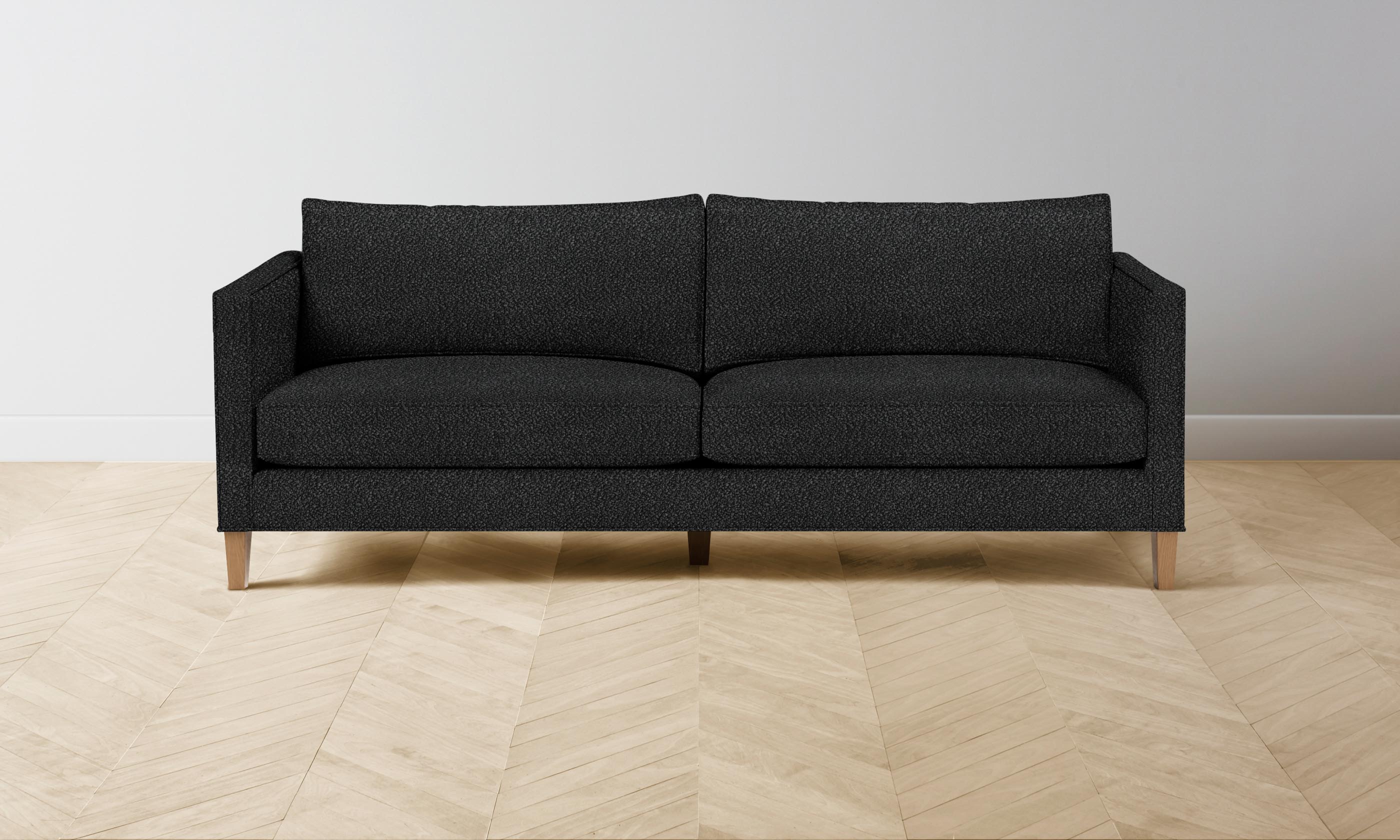 Premium Crosby Sectional Sofa with Italian Bouclé Fabric in Storm Gray - Perfect for Living Room, Lounge & Modern Home Decor