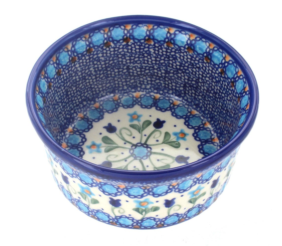 Blue Rose Polish Pottery Savannah Medium Bowl – Handmade Ceramic Serving Bowl for Soups, Salads & Decor | Perfect for Dining, Gifts & Home Decor