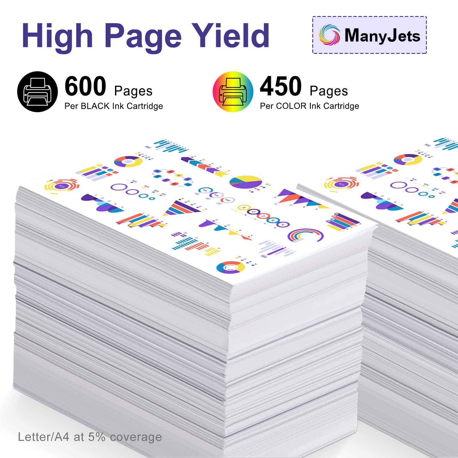 High-Quality Remanufactured HP 67XL Ink Cartridges - Compatible with HP Envy 6055, 6055e, 6052, Envy Pro 6455e, Deskjet 2755, 2755e, 2752, 2732, 2700, DeskJet Plus 4155e Printers (1 Black + 1 Tri-Color) - Perfect for Home & Office Printing Needs