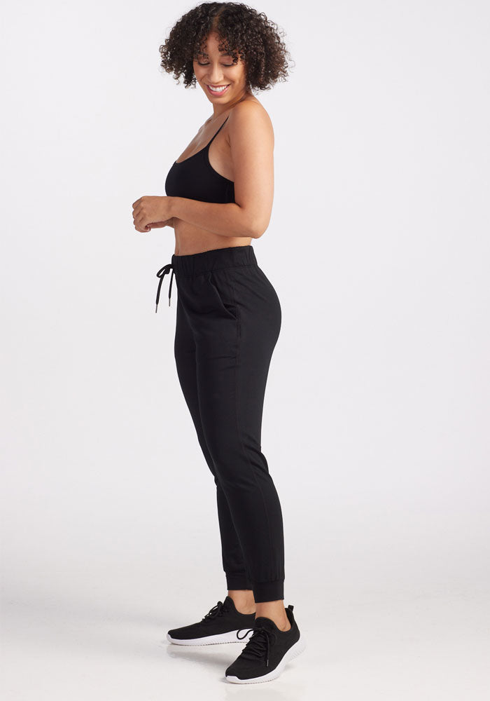 Lola Jogger Pants for Women - Black High Waisted Casual Running Yoga Lounge Pants - Perfect for Workout, Gym, Travel & Everyday Wear