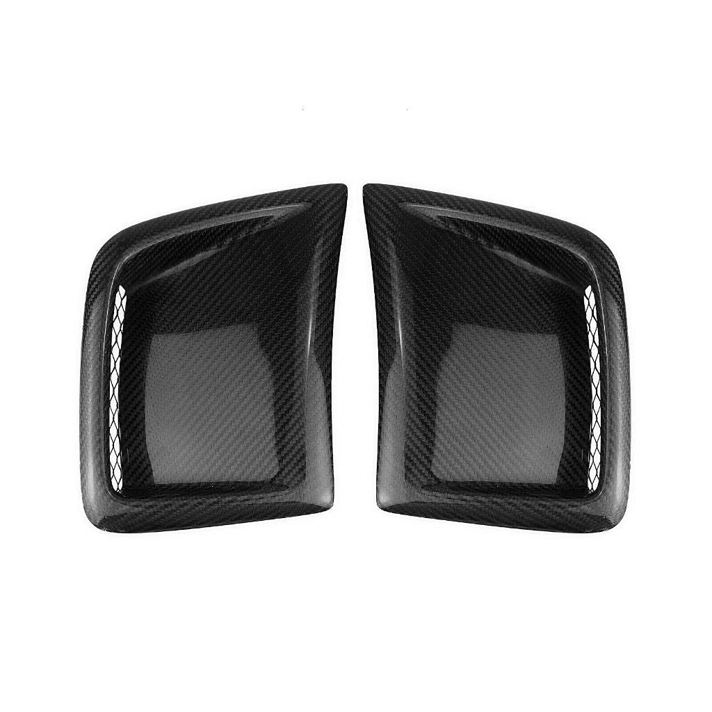 Exclusive Real Carbon Fiber Front Bumper Side Air Vents for 2008-2014 Subaru WRX STI - 2 Piece Set - FLC-2715-RCF - Enhance Performance & Style for Track or Street Racing