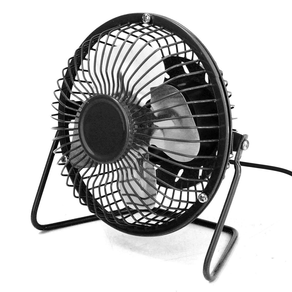 4’’ USB Mini Desk Fan - Quiet, Powerful Metal Cooling Fan for Office, Home & Dorm Room | Portable USB Powered Small Fan for Computer, Nightstand & Workspace