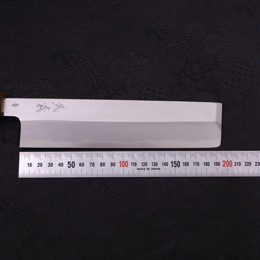 Premium Japanese Usuba Knife - Blue Steel #2 Kasumi Sumi Urushi Handle 210mm - Professional Chef's Knife for Sushi, Vegetables & Precision Cutting