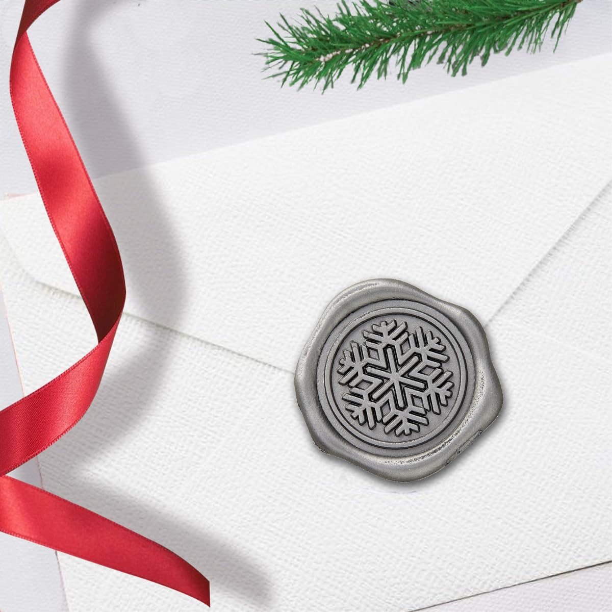 Snowflake Christmas Wax Seal Stickers - 25 Self-Adhesive Envelope Seals for Holiday Cards, Gift Wrapping & Scrapbooking - Festive Winter Decorations for Letters, Invitations & DIY Crafts