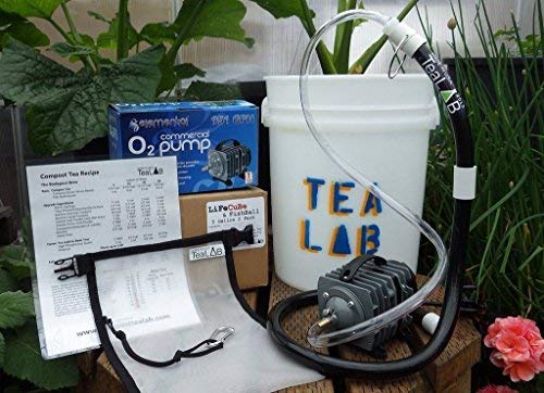 5 Gallon Complete Compost Tea Brewer Kit - Organic Fertilizer Maker with Air Pump for Healthy Plants | Ideal for Home Gardens, Lawns & Hydroponics
