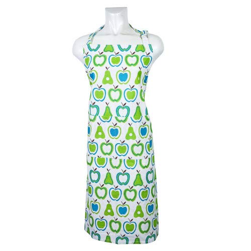 Stylish Apple Print Kitchen Apron - Adjustable & Durable Cooking Apron for Women & Men - Perfect for Baking, Grilling, and Home Cooking