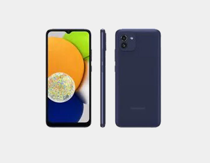 Samsung Galaxy A03 A035M 32GB 3GB RAM Dual SIM Unlocked GSM Smartphone - Latin America Version (Blue) | Perfect for Travel, Work & Everyday Use