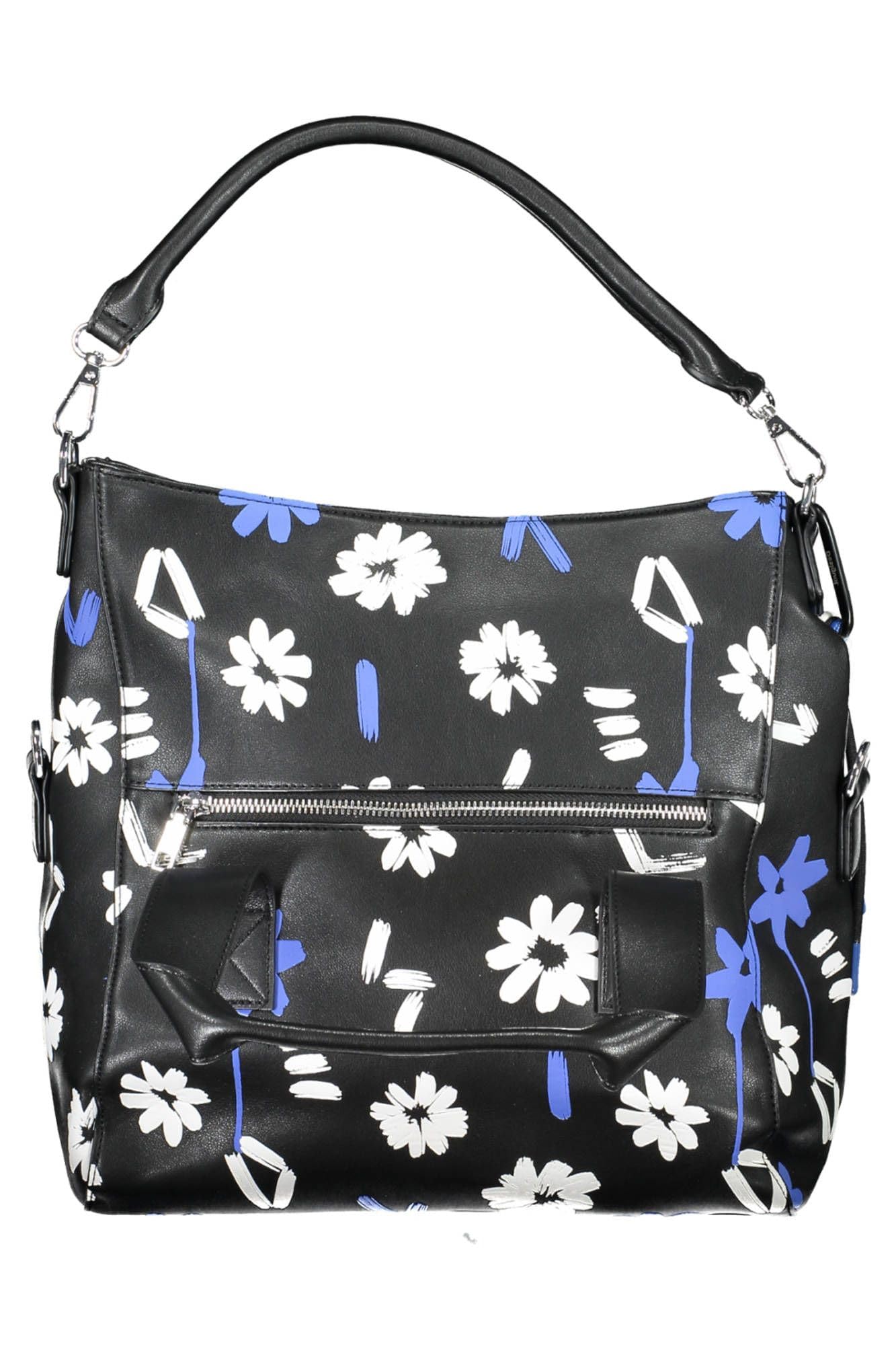 Desigual Women's PU Leather Handbag - Stylish Black Crossbody Purse for Everyday Use, Work & Travel