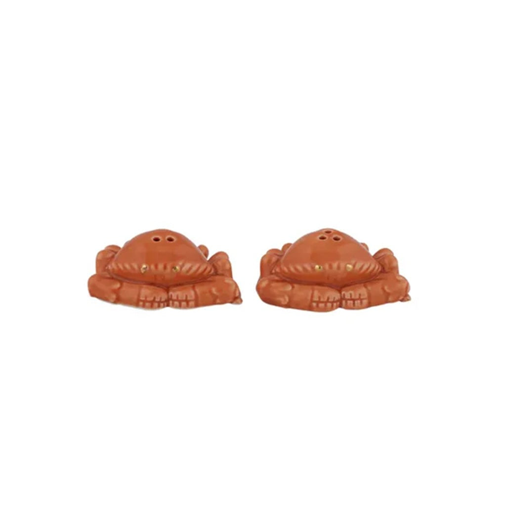 Coast to Coast Crab Ceramic Salt and Pepper Shaker Set of 2 - 7.5x6x3.5cm - Perfect for Kitchen, Dining Table & Seafood Themed Parties