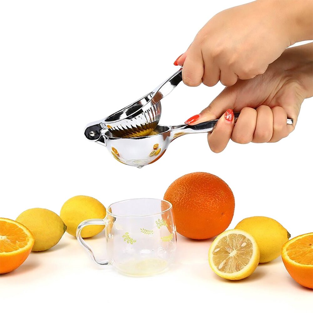 Premium Emilio Lemon Citrus Press - Stainless Steel Manual Juicer for Fresh Lemon, Lime & Orange Juice - Perfect for Cocktails, Cooking & Healthy Drinks at Home