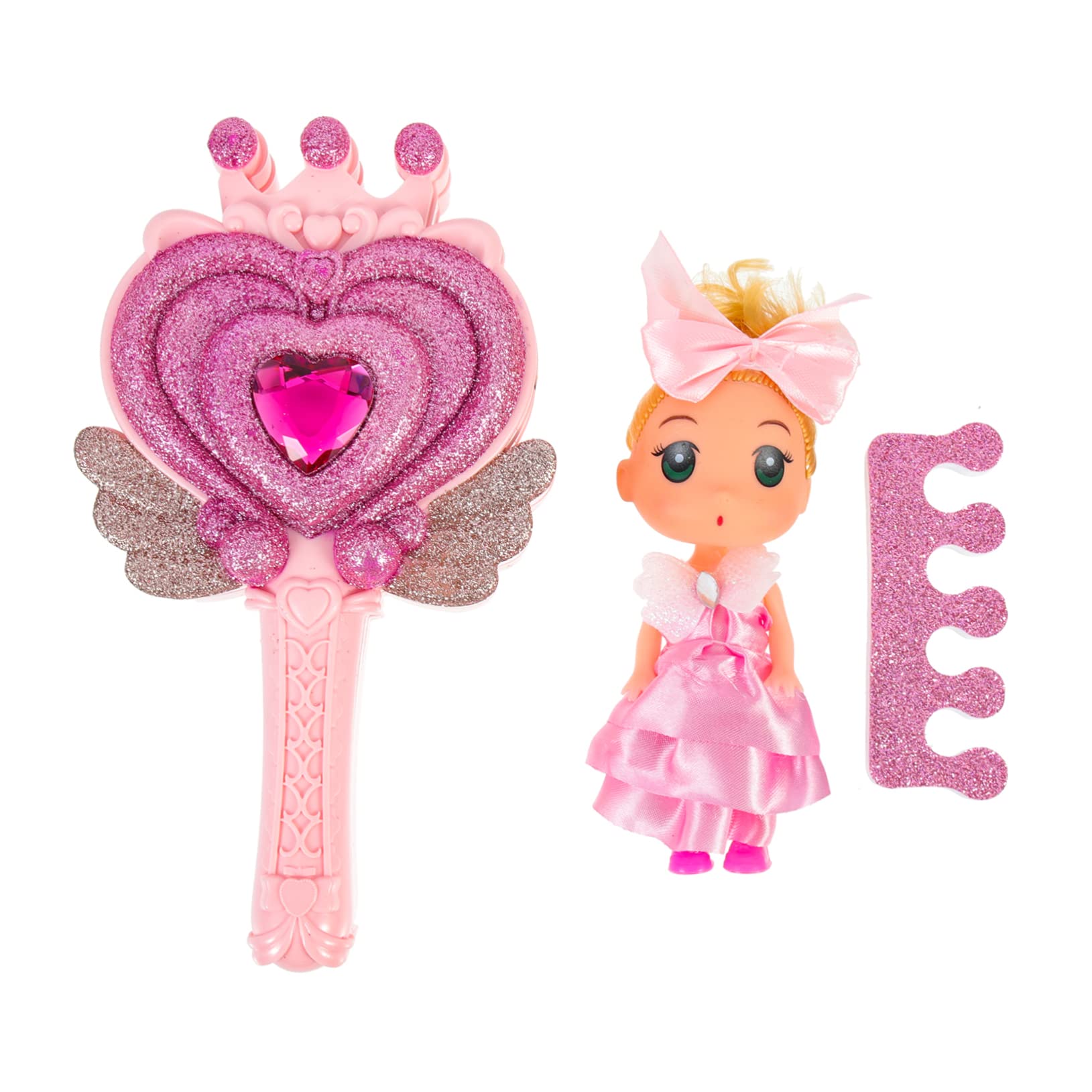 BRIGHTFUFU Washable Kids Makeup Kit for Girls - Glitter Cosmetic Toy Set with Plastic Pink Case | Pretend Play, Dress Up & Birthday Gift for Toddlers & Little Girls