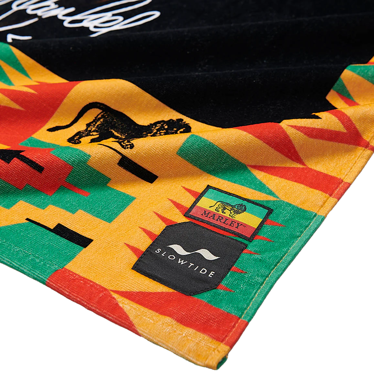 Bob Marley x Slowtide Trenchtown Beach Towel - Premium Cotton, Reggae Inspired Design for Pool, Beach & Yoga - Large 60