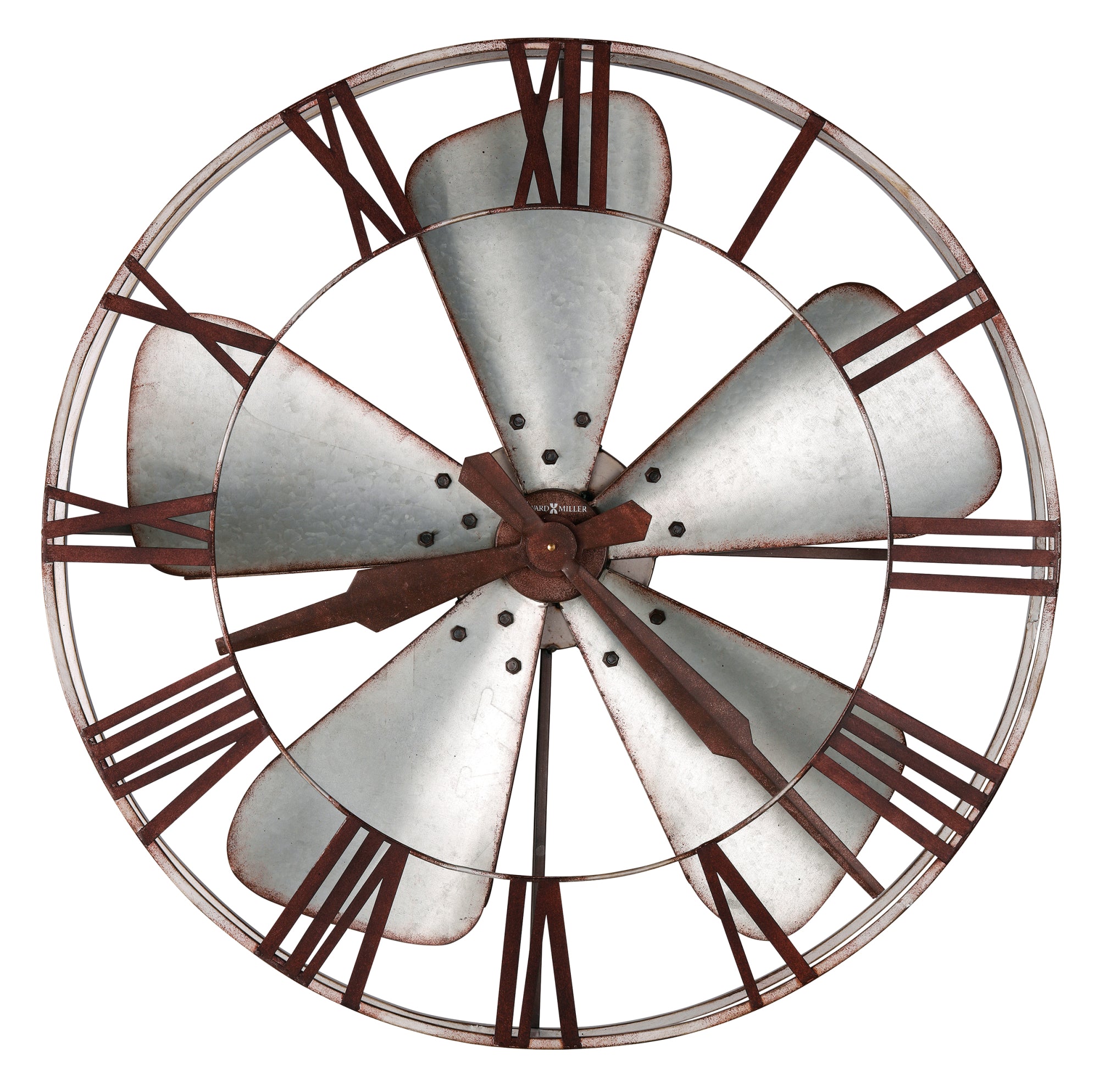 Mill Shop Gallery Wall Clock - Vintage Style Large Wooden Wall Clock for Home Decor, Living Room, Bedroom & Office | Perfect for Farmhouse, Rustic & Modern Interiors