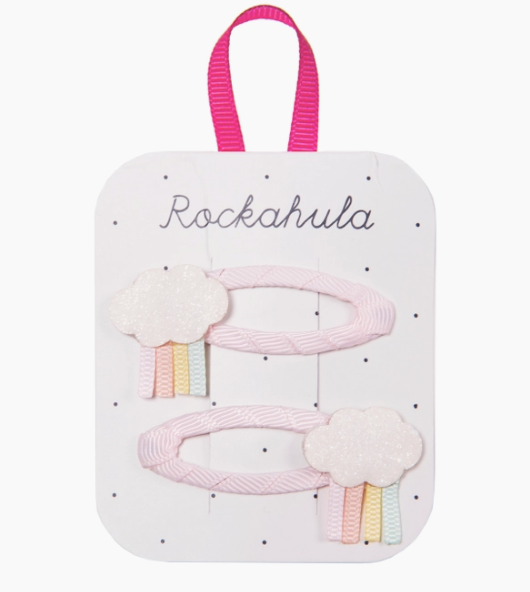 Pastel Rainy Cloud Hair Clips - Cute Kawaii Hair Accessories for Girls, Women | Perfect for School, Parties, and Everyday Wear