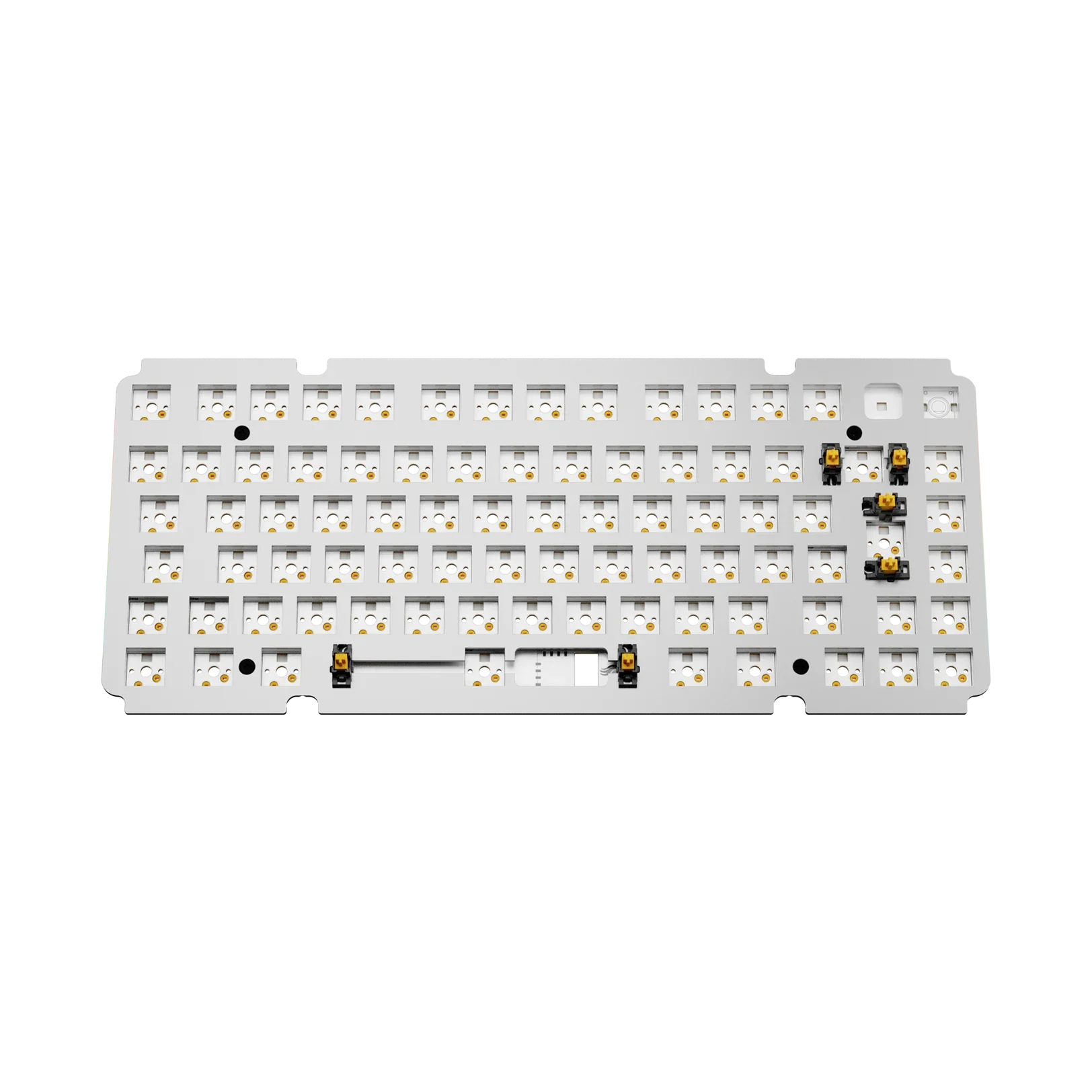 GMMK 3 Switch Plate - 75% Aluminum Silver ISO Mechanical Keyboard Replacement Part for Gaming & Typing