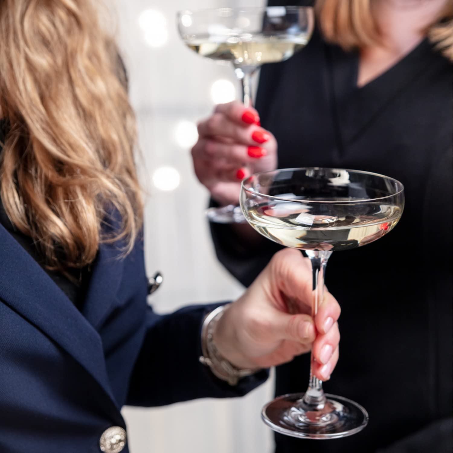 Premium Krosno Glassware Set - 6 Large White Wine Glasses (13.2 oz) & 6 Champagne Coupe Glasses (8.1 oz) | Elegant Drinkware for Home Bar, Wedding Reception & Dinner Party | Dishwasher Safe Crystal Clear Glass Cups