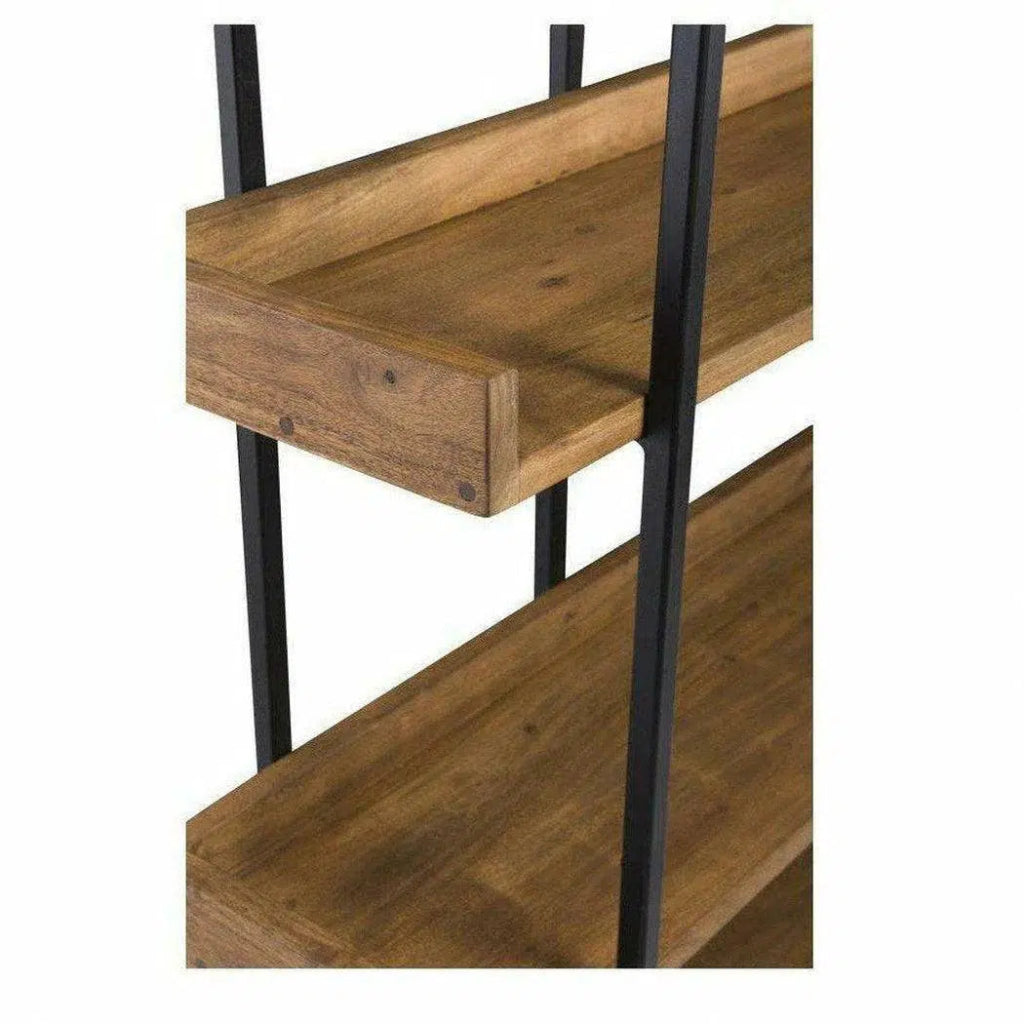 44 x 77 Inches Industrial Bookshelf Small Brown - Perfect for Home Office, Living Room & Bedroom Storage Organization