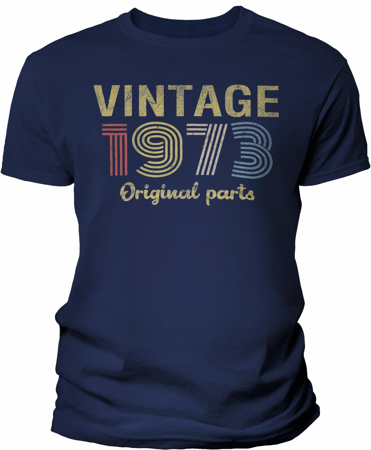 50th Birthday Gift for Men - Vintage 1973 Original Parts Retro T-Shirt - Funny 50 Year Old Birthday Present - Perfect for Parties & Celebrations