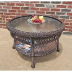Belaire Modern Round Coffee Table with Tempered Glass Top - Perfect for Living Room, Lounge & Office Decor