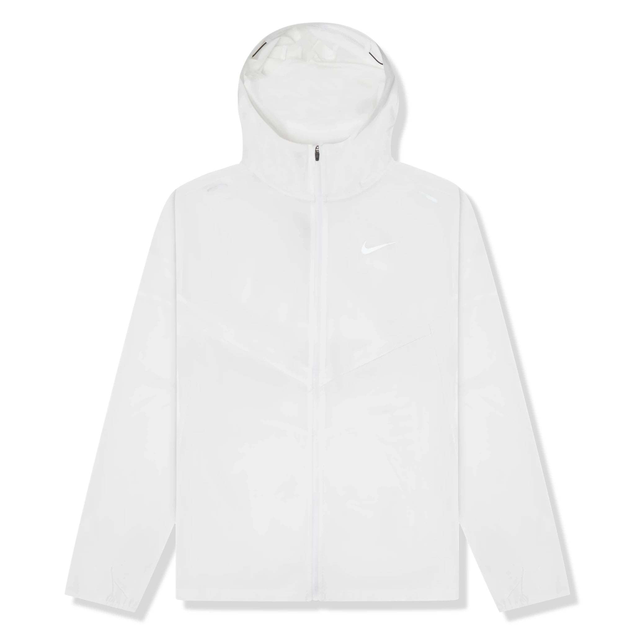 Nike Repel Packable White Windrunner Jacket - Lightweight Water-Resistant Hooded Windbreaker for Men & Women - Perfect for Hiking, Running & Outdoor Activities