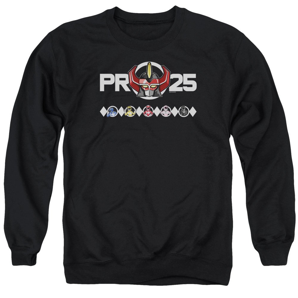 Power Rangers Megazord 25th Anniversary Unisex Adult Crewneck Sweatshirt for Men & Women | Casual Wear, Cosplay, Gift for Fans
