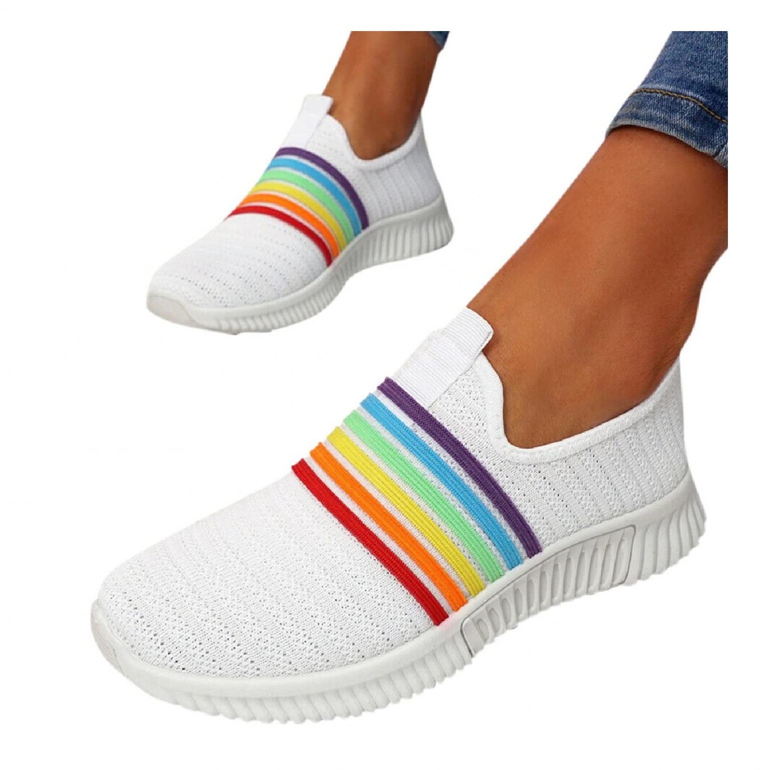 Xudanell Women's Platform Sneakers - Lightweight Mesh Walking Shoes for Running, Workout & Exercise - Comfortable Sock Shoes for Women (Zapatillas Mujer) - Perfect for Gym, Jogging & Casual Wear