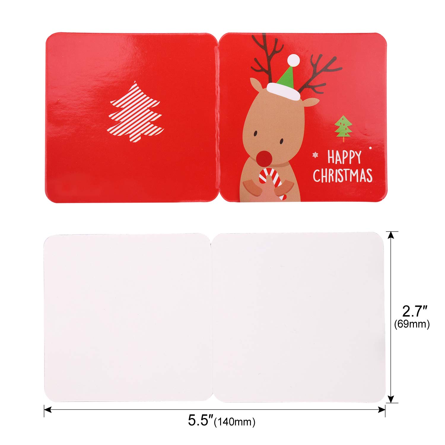 144-Pack Mini Christmas Greeting Cards with Envelopes | Blank Holiday Note Cards for Kids, Gift Boxes & Party Favors | Winter Holiday, Xmas Party & Classroom Exchange Supplies