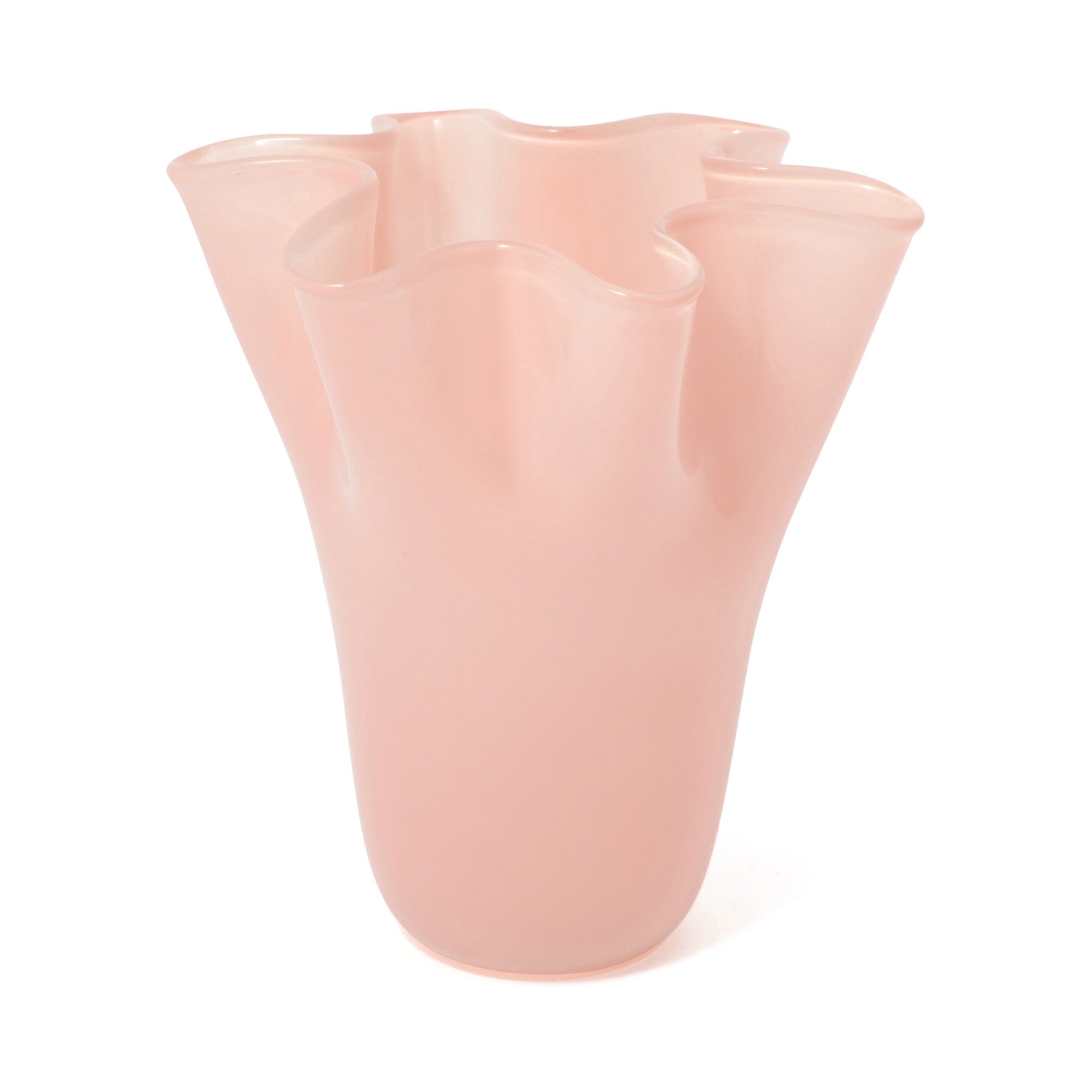 Elegant Floral Vase with Frill Design - Light Pink Home Decor for Living Room, Wedding Centerpiece & Gift Idea