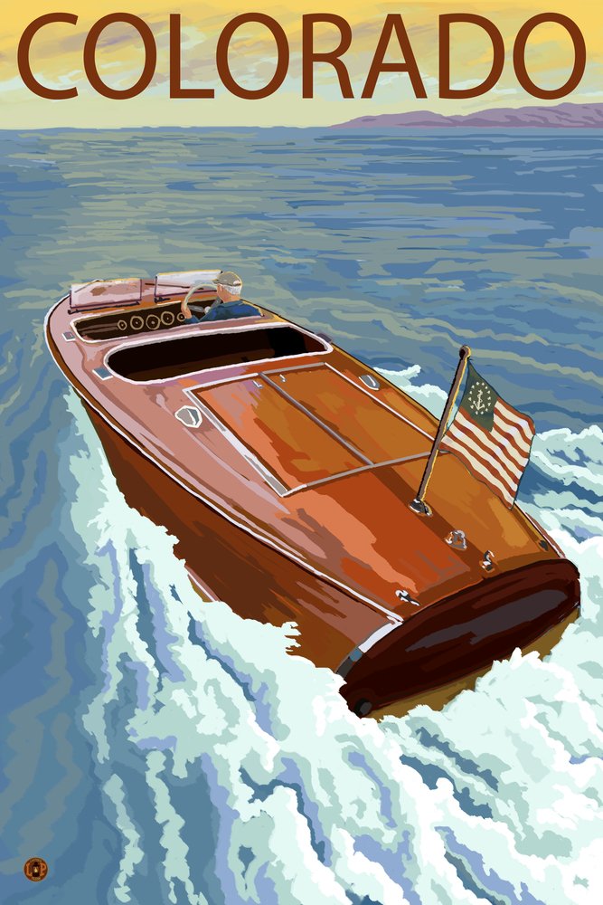 Colorado Wooden Boat Scene - 16x24 Gallery Quality Metal Wall Art, Aluminum Home Decor for Living Room, Office & Cabin