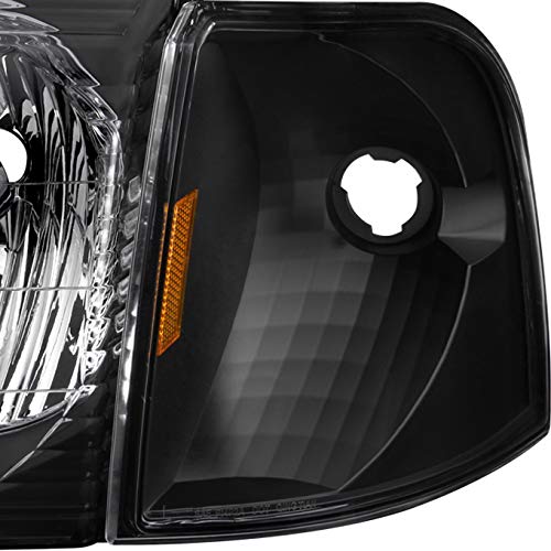 AKKON Black Headlights & LED Tail Lights for 2002-2005 Ford Explorer - Complete Lighting Kit with Corner Signal Lights | Upgrade Your SUV's Style & Night Visibility