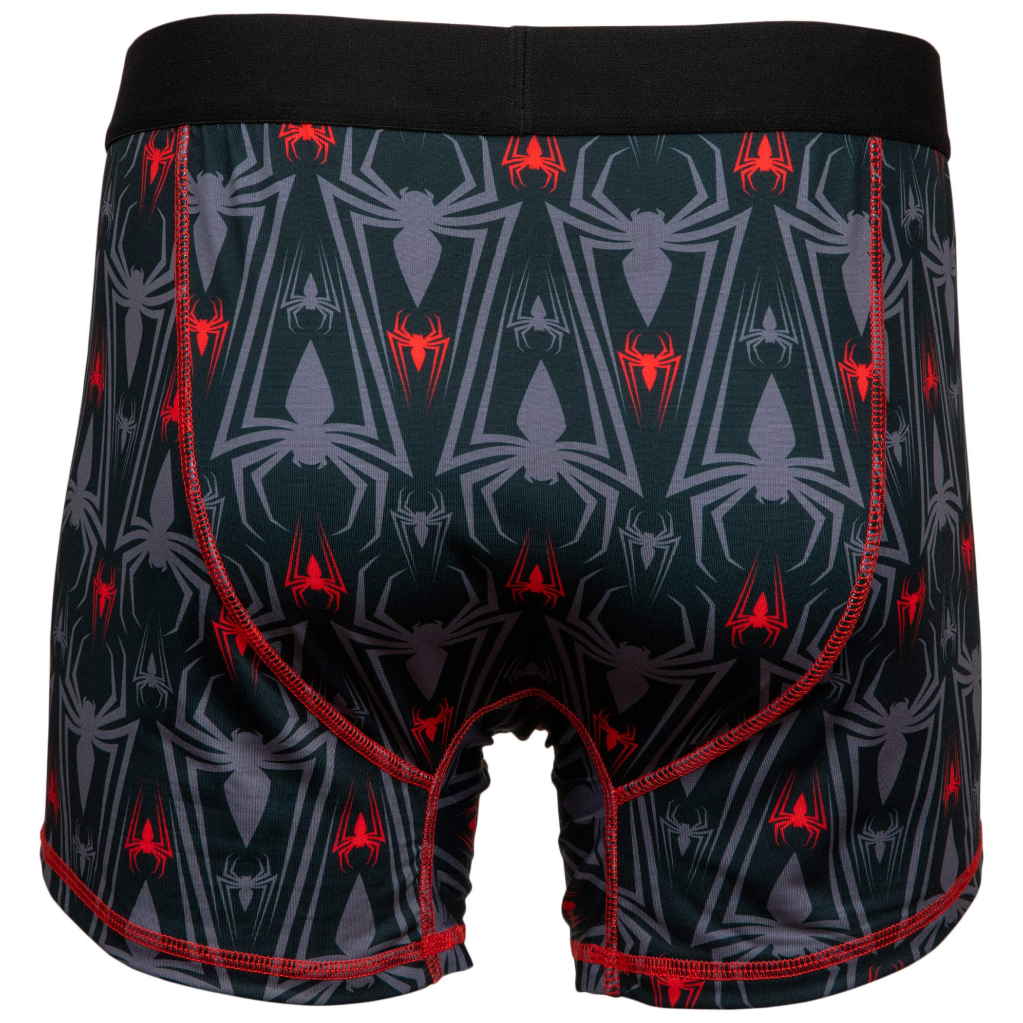 Spider-Man Logo Men's Boxer Briefs - Large, Black - Superhero Underwear for Cosplay, Halloween & Everyday Wear