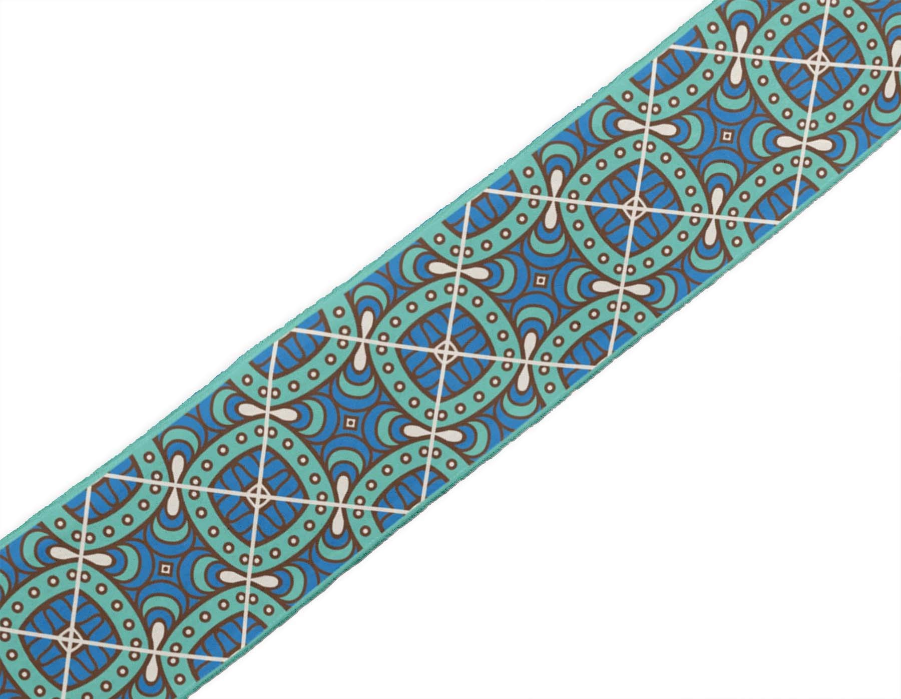 Indian Beautiful Art Blue Floral Ethnic Printed Ribbon Trim - 9 Yard Dupion Fabric Lace for Crafts, Sewing, DIY Accessories (3 Inch Width) - Perfect for Dressmaking, Home Decor & Gift Wrapping