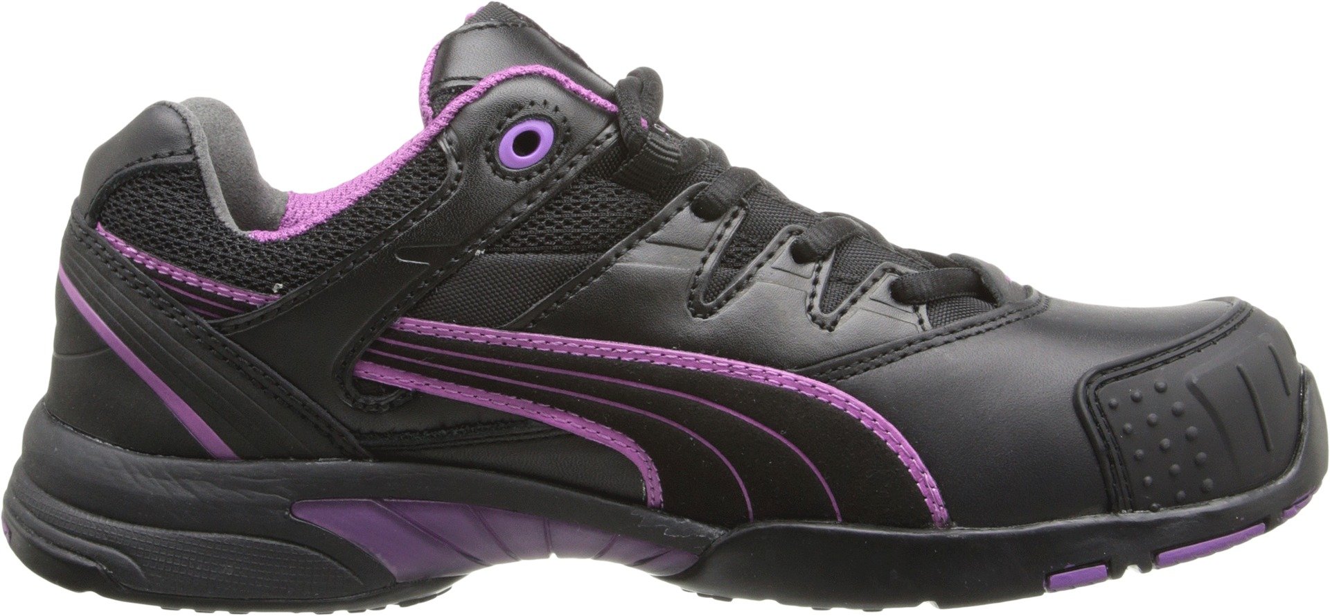PUMA Women's Safety Leather Stepper Low SD Work Shoes - Non-Slip Slip Resistant Comfortable Work Sneakers for Nurses, Waitresses & Restaurant Workers